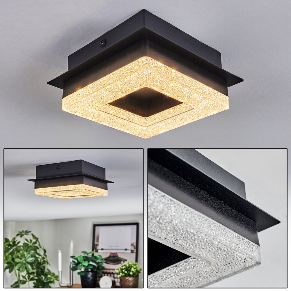 Walon Plafonnier LED Noir, 1 lumière main product photo