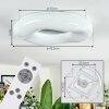 Zuril Plafonnier LED Blanc, 1 lumière, Télécommandes