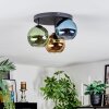 Koyoto Plafonnier, Boule lumineuse 30 cm Bleu, Or, Vert, 3 lumières