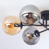 Gastor Plafonnier, Boule lumineuse Ambre, Fumé, 6 lumières