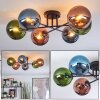 Gastor Plafonnier, Boule lumineuse 62 cm Bleu, Vert, Cuivré, 6 lumières