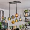 Koyoto Suspension, Boule lumineuse, Suspension Bleu, Or, Vert, Cuivré, 6 lumières