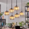 Koyoto Suspension, Boule lumineuse, Suspension Ambre, Clair, 6 lumières