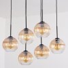 Koyoto Suspension, Boule lumineuse, Suspension Ambre, Clair, 6 lumières