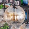 Koyoto Suspension, Boule lumineuse, Suspension Ambre, Clair, Fumé, 6 lumières