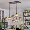 Koyoto Suspension, Boule lumineuse, Suspension Ambre, Clair, Fumé, 6 lumières
