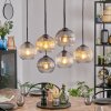 Koyoto Suspension, Boule lumineuse, Suspension Ambre, Clair, Fumé, 6 lumières