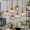 Koyoto Suspension, Boule lumineuse, Suspension Ambre, Clair, Fumé, 6 lumières