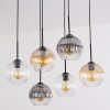 Koyoto Suspension, Boule lumineuse, Suspension Ambre, Clair, Fumé, 6 lumières