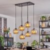 Koyoto Suspension, Boule lumineuse, Suspension Ambre, 6 lumières