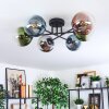 Gastor Plafonnier, Boule lumineuse 62 cm Bleu, Chrome, Vert, Clair, Cuivré, Fumé, 6 lumières