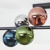 Gastor Plafonnier, Boule lumineuse Bleu, Chrome, Vert, Cuivré, Fumé, 10 lumières