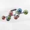 Gastor Plafonnier, Boule lumineuse Bleu, Chrome, Vert, Cuivré, Fumé, 10 lumières