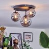 Chehalis Plafonnier, Boule lumineuse 32 cm Fumé, 3 lumières