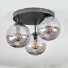 Gastor Plafonnier, Boule lumineuse 30 cm Fumé, 3 lumières