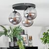 Gastor Plafonnier, Boule lumineuse 30 cm Fumé, 3 lumières
