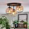 Gastor Plafonnier, Boule lumineuse 30 cm Ambre, Clair, 3 lumières