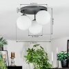 Gastor Plafonnier, Boule lumineuse Blanc, 3 lumières Gastor Plafonnier, Boule lumineuse Blanc, 3 lumières