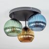 Koyoto Plafonnier, Boule lumineuse Bleu, Or, Vert, 3 lumières