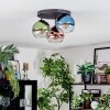Koyoto Plafonnier, Boule lumineuse 30 cm Bleu, Vert, Clair, Cuivré, 3 lumières