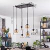 Koyoto Suspension, Boule lumineuse, Suspension Ambre, Clair, 6 lumières