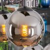 Koyoto Suspension, Boule lumineuse, Suspension Chrome, Fumé, 6 lumières