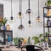 Ripoll Suspension, Boule lumineuse, Suspension Ambre, Clair, Fumé, 6 lumières