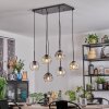 Ripoll Suspension, Boule lumineuse, Suspension Ambre, Clair, Fumé, 6 lumières