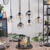 Ripoll Suspension, Boule lumineuse, Suspension Ambre, Clair, Fumé, 6 lumières