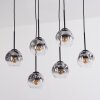 Ripoll Suspension, Boule lumineuse, Suspension Clair, Fumé, 6 lumières