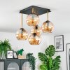 Gastor Plafonnier, Boule lumineuse Or, Noir, 5 lumières