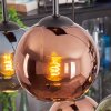 Koyoto Suspension, Boule lumineuse, Suspension Bleu, Vert, Cuivré, 6 lumières