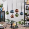 Koyoto Suspension, Boule lumineuse, Suspension Bleu, Vert, Cuivré, 6 lumières