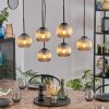 Koyoto Suspension, Boule lumineuse, Suspension Ambre, 6 lumières