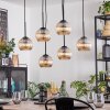 Koyoto Suspension, Boule lumineuse, Suspension Ambre, 6 lumières