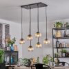 Koyoto Suspension, Boule lumineuse, Suspension Ambre, Clair, 6 lumières