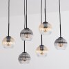 Koyoto Suspension, Boule lumineuse, Suspension Ambre, Clair, Fumé, 6 lumières