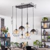 Koyoto Suspension, Boule lumineuse, Suspension Ambre, Clair, Fumé, 6 lumières