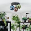 Gastor Plafonnier, Boule lumineuse Bleu, Vert, Cuivré, 3 lumières