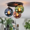 Gastor Plafonnier, Boule lumineuse Bleu, Vert, Cuivré, 3 lumières