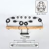 Yaak Suspension, Suspension Écru, Noir, 4 lumières