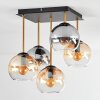 Koyoto Plafonnier, Boule lumineuse Or, Noir, 5 lumières