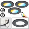 Ramek Plafonnier, Spot encastrable LED Noir, 3 lumières