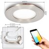 Ramek Plafonnier, Spot encastrable LED Nickel mat, 3 lumières