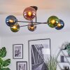 Gastor Plafonnier, Boule lumineuse 80 cm Bleu, Chrome, Vert, Cuivré, Fumé, 6 lumières