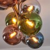 Gastor Plafonnier, Boule lumineuse Bleu, Chrome, Vert, Cuivré, Fumé, 8 lumières