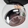Koyoto Plafonnier, Boule lumineuse Ambre, Chrome, Clair, Fumé, 3 lumières