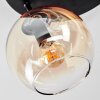 Koyoto Plafonnier, Boule lumineuse Ambre, Clair, Fumé, 3 lumières