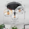 Koyoto Plafonnier, Boule lumineuse Ambre, Clair, Fumé, 3 lumières