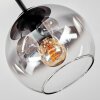 Koyoto Plafonnier, Boule lumineuse Chrome, Clair, Fumé, 3 lumières